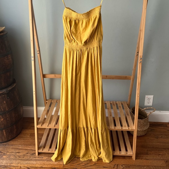 Anthropologie Daily Practice Strapless Flounced
Dress XS Yellow NWT - Picture 3 of 6